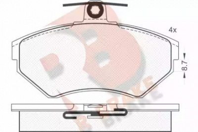 R BRAKE rb1157 -  Комплект тормозных колодок, дисковый тормоз